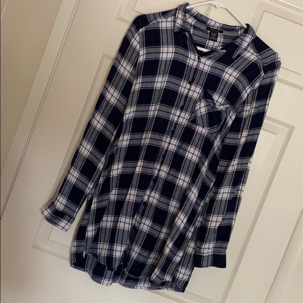 Blue flannel shirt/dress